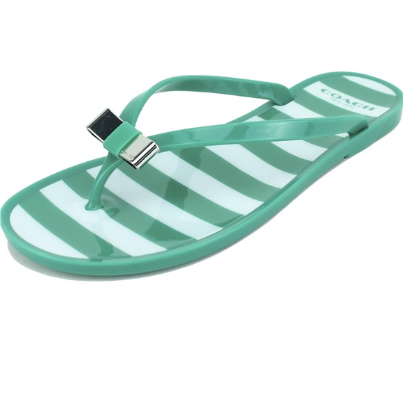COACH Womens Landon Jade/Jade-White Sandal 10 - Picture 1 of 13